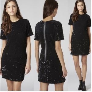 TopShop Velvet Sequined Party Dress